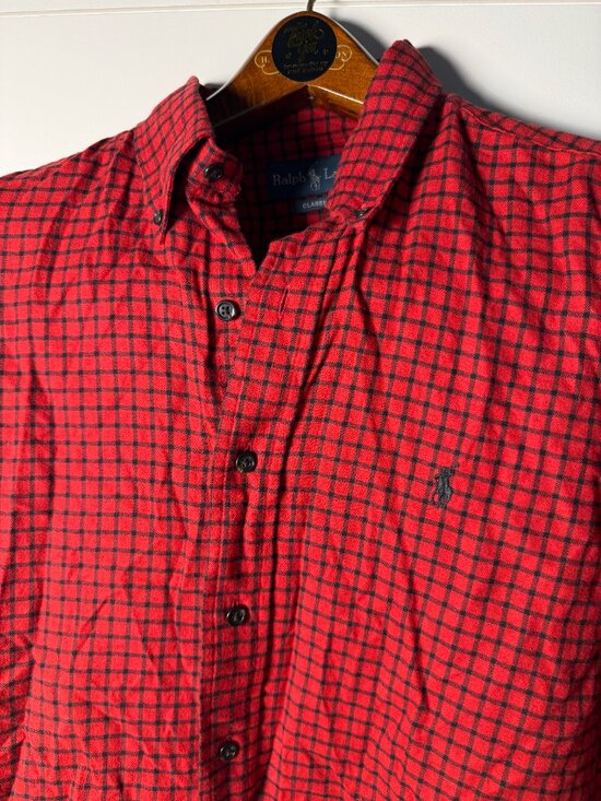Ralph Lauren Other - Ralph Lauren Classic Fit Red & Black Check/Plaid Button Down Sz M